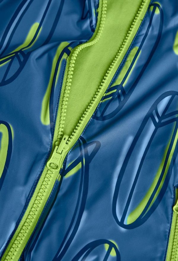BOBOLI Parka reversibile per bambino con stampa in blu e verde 531009 STAMPATO - immagine 2