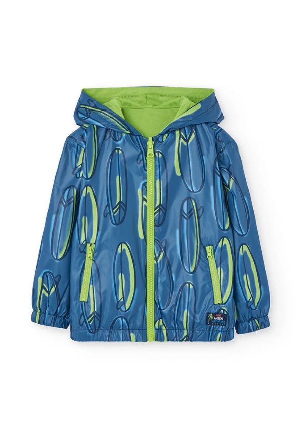 BOBOLI Parka reversibile per bambino con stampa in blu e verde 531009 STAMPATO - immagine 4
