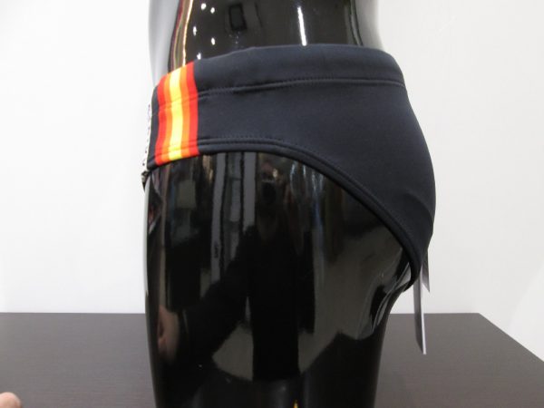 BIKKEMBERGS Slip mare costume uomo tinta unita nero men's briefs B6S3022 - immagine 4