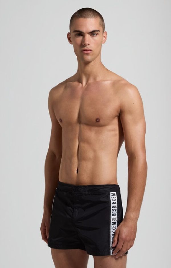 BIKKEMBERGS Boxer mare uomo inserto tape BKK25MBS01 nero BLACK