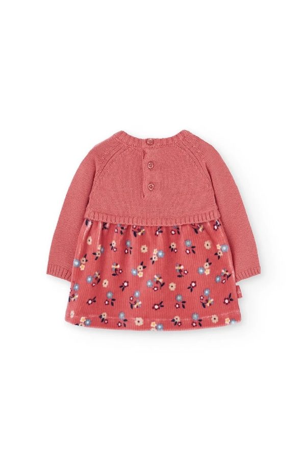 BOBOLI Abito rosa con fiori per neonati 132040 CORALLO - immagine 2