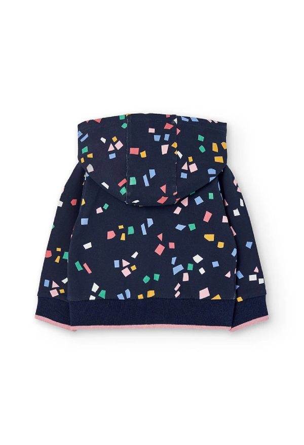 BOBOLI Giacca bambina felpa con cappuccio staccabile STAMPATO - immagine 4