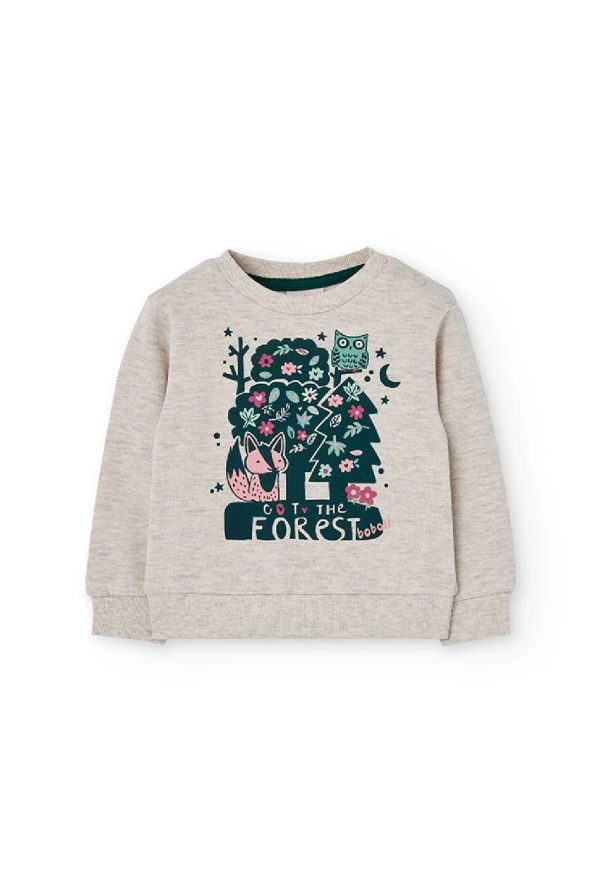 BOBOLI Completo bambina in felpa beige e verde - immagine 4