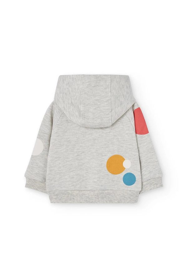 BOBOLI Felpa bimba in felpa grigio stampato ECRU - immagine 4