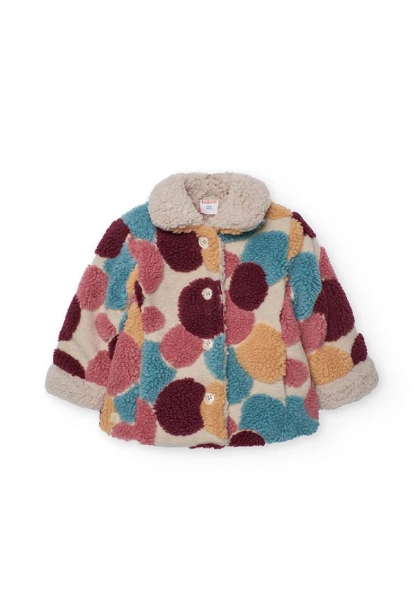 BOBOLI Giacca teddy bambina fantasia STAMPATO
