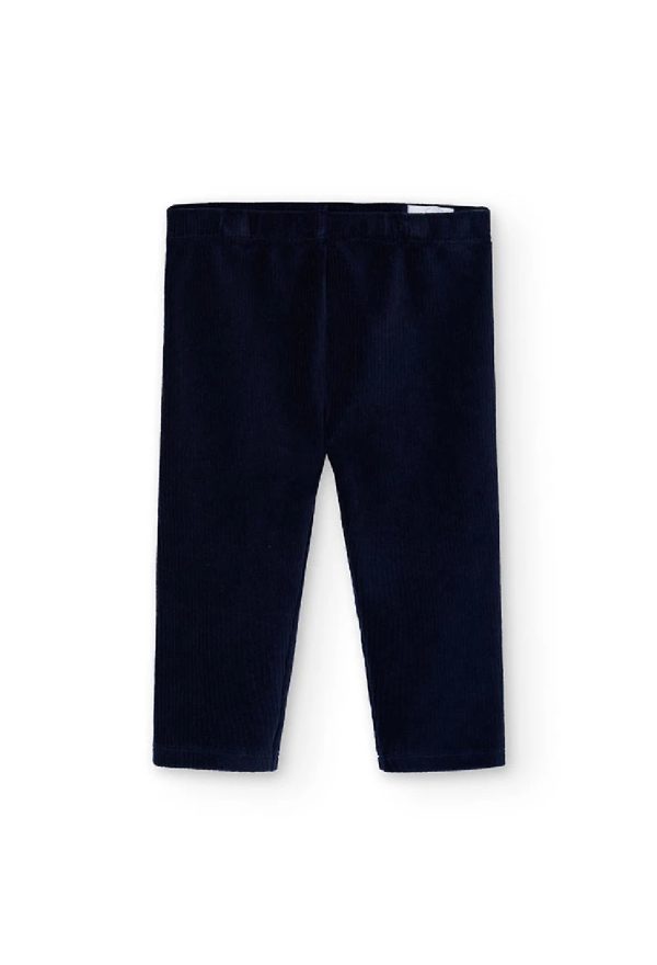BOBOLI Legging in velluto blu marino MARINAIO
