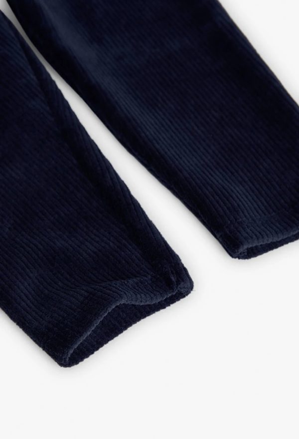 BOBOLI Legging in velluto blu marino MARINAIO - immagine 2