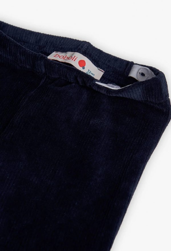 BOBOLI Legging in velluto blu marino MARINAIO - immagine 3