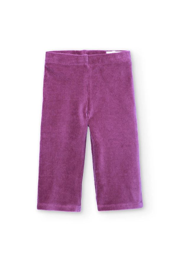 BOBOLI Pantaloni bambina velluto a coste lilla Mora