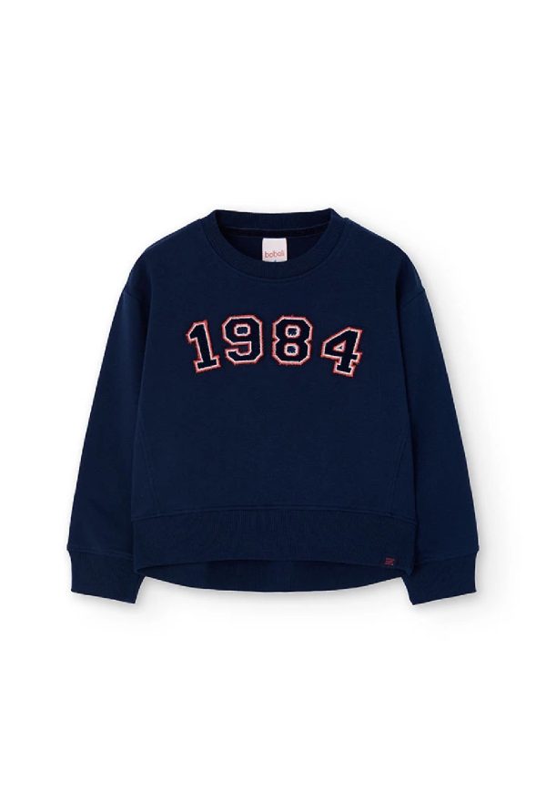 BOBOLI Felpa bambina 1984 blu navy MARINAIO
