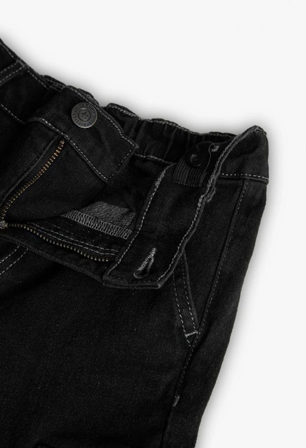 BOBOLI Pantaloni denim con tasconi bambino nero 522021 - immagine 3