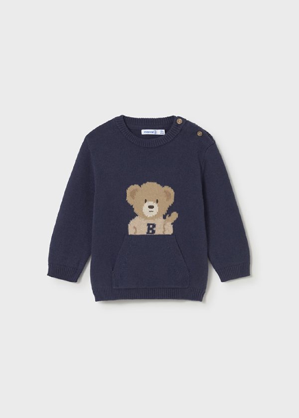 MAYORAL Maglione orso tasca neonato baby NOTTE