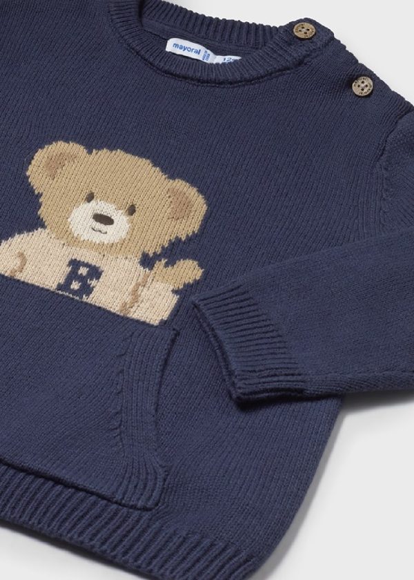 MAYORAL Maglione orso tasca neonato baby NOTTE - immagine 2