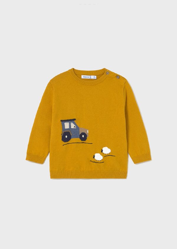 MAYORAL Maglione motivo intarsio neonato baby ocra