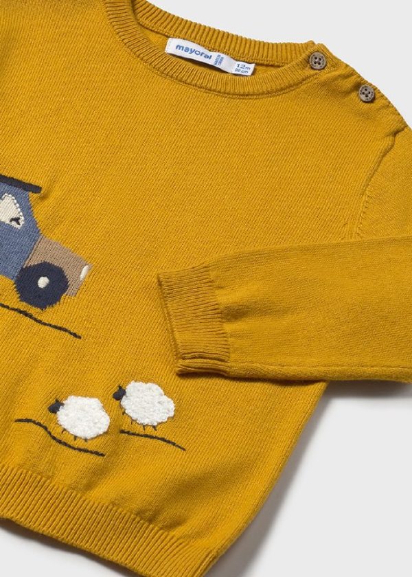 MAYORAL Maglione motivo intarsio neonato baby ocra - immagine 3