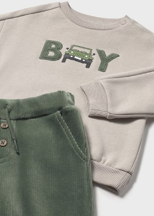 MAYORAL Completo pantalone e felpa neonato baby Abete - immagine 2