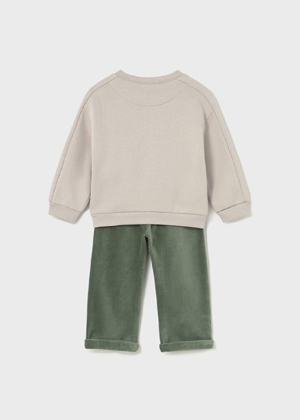 MAYORAL Completo pantalone e felpa neonato baby Abete - immagine 3