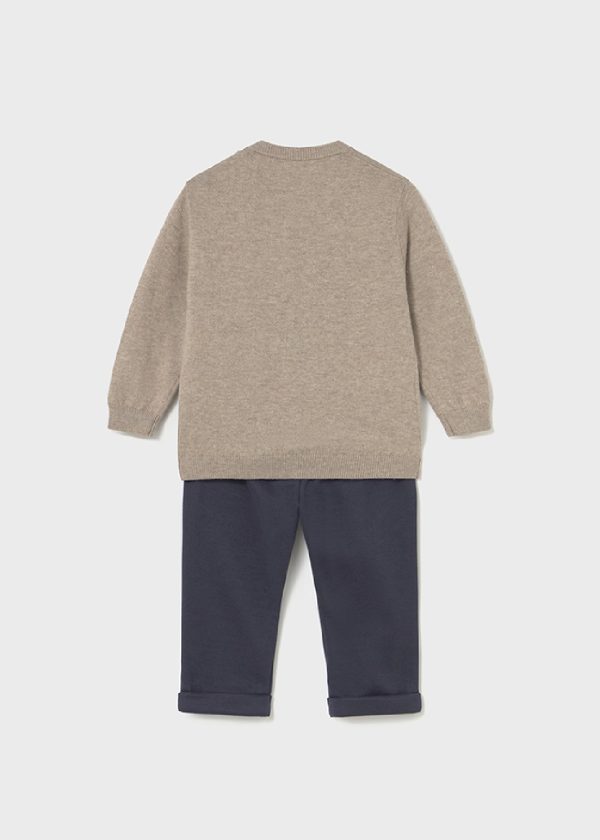 MAYORAL Completo pantalone e maglioncino con animali neonato baby NOTTE - immagine 3