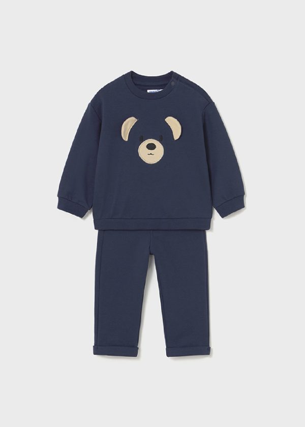 MAYORAL Completo pantalone e felpa neonato baby AZZURRO
