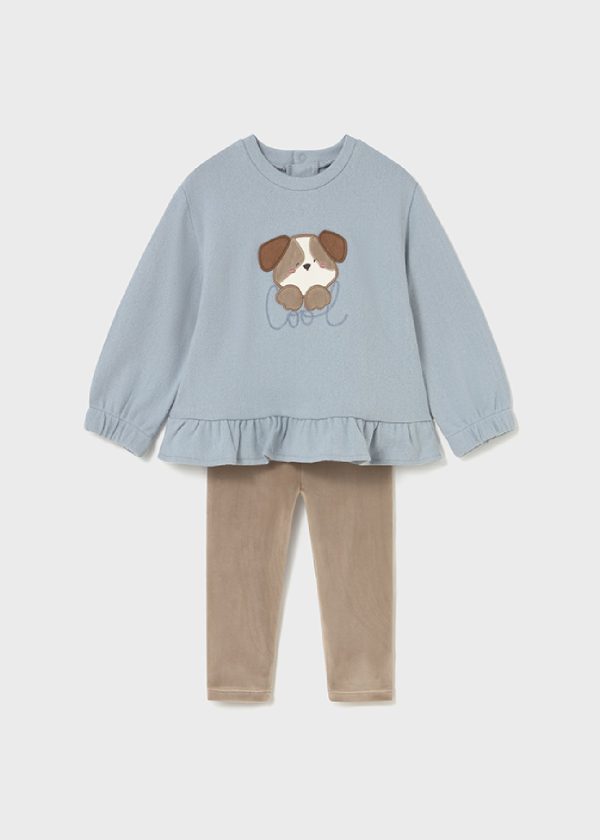 MAYORAL Completo leggings e felpa neonata Topo