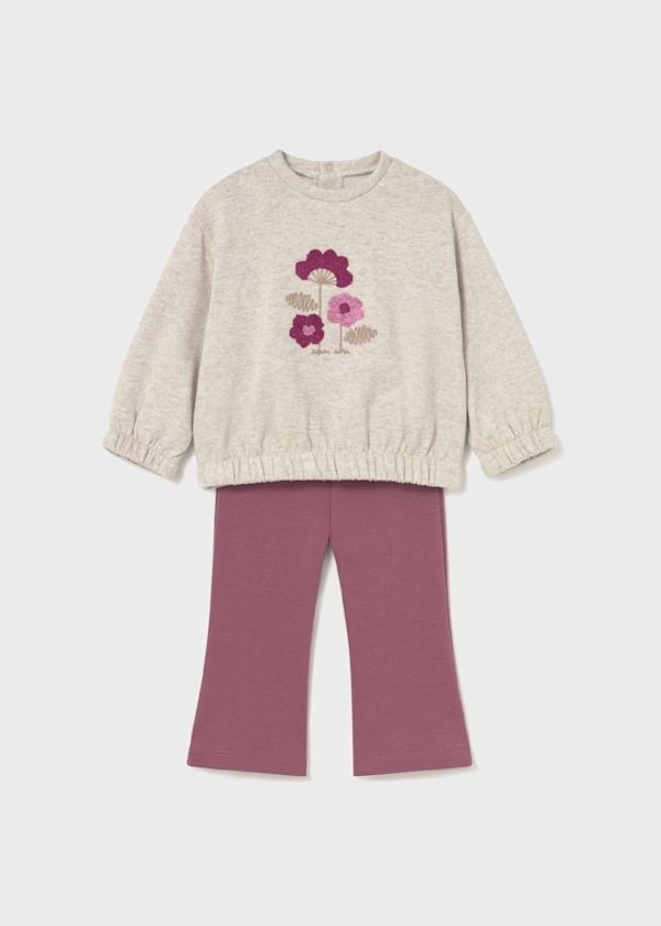 MAYORAL Completo leggings a zampa e felpa neonata ROSATO - immagine 3