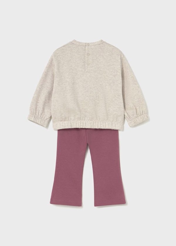 MAYORAL Completo leggings a zampa e felpa neonata ROSATO - immagine 4