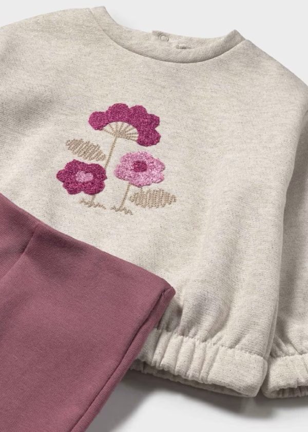 MAYORAL Completo leggings a zampa e felpa neonata ROSATO - immagine 5