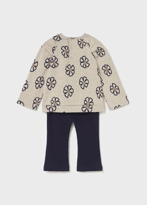 MAYORAL Completo leggings e felpa stampata neonata MARINO - immagine 3