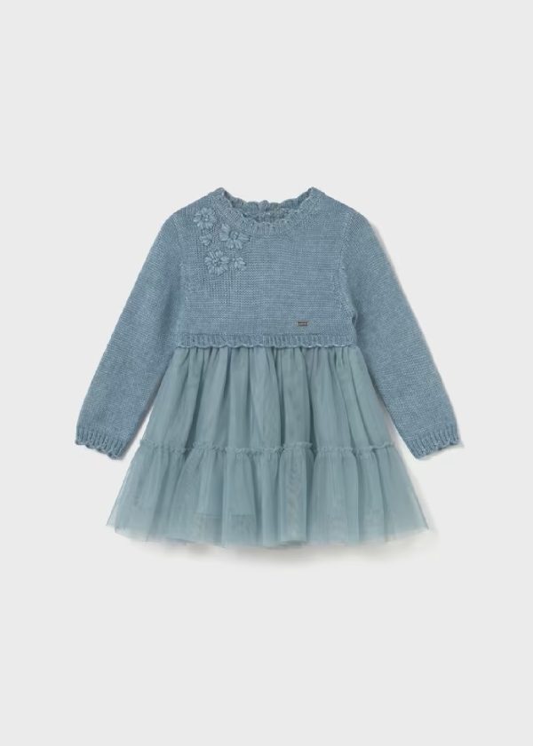 MAYORAL Vestito combined in maglia Blu b mez - immagine 2