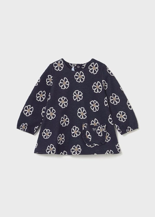 MAYORAL Vestito jacquard baby MARINO
