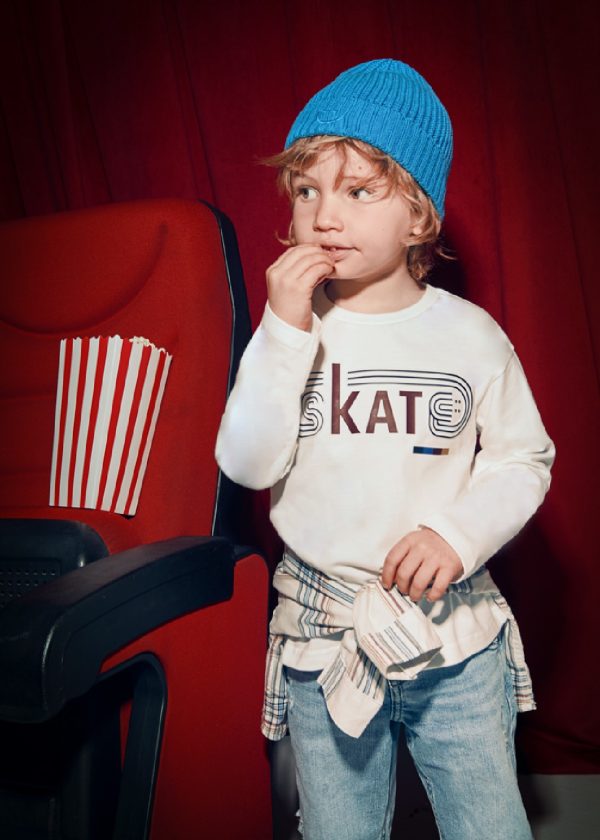 MAYORAL Maglietta scritte skate bambino panna - immagine 2