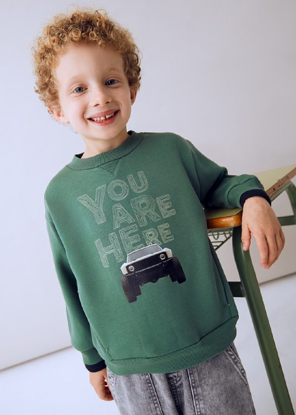 MAYORAL Felpa macchina bambino verde abete - immagine 4
