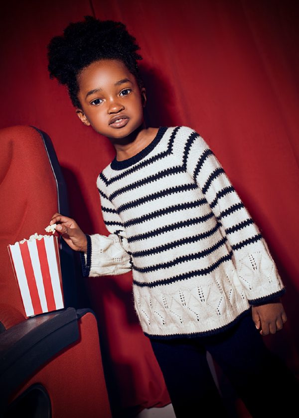 MAYORAL Completo pantalone e magione righe bimba NERO - immagine 3