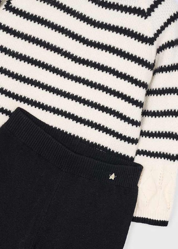MAYORAL Completo pantalone e magione righe bimba NERO - immagine 5