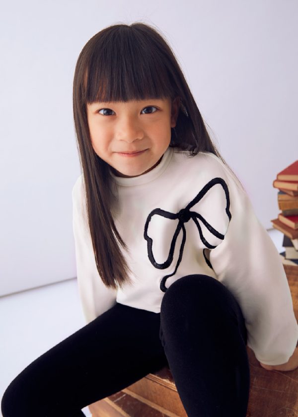 MAYORAL Completo leggings e felpa fiocco bambina NERO - immagine 3