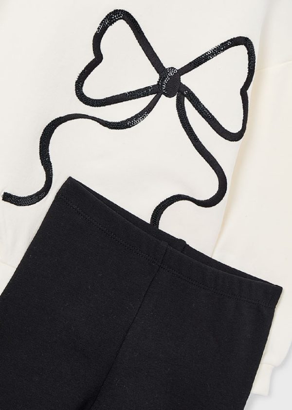 MAYORAL Completo leggings e felpa fiocco bambina NERO - immagine 5