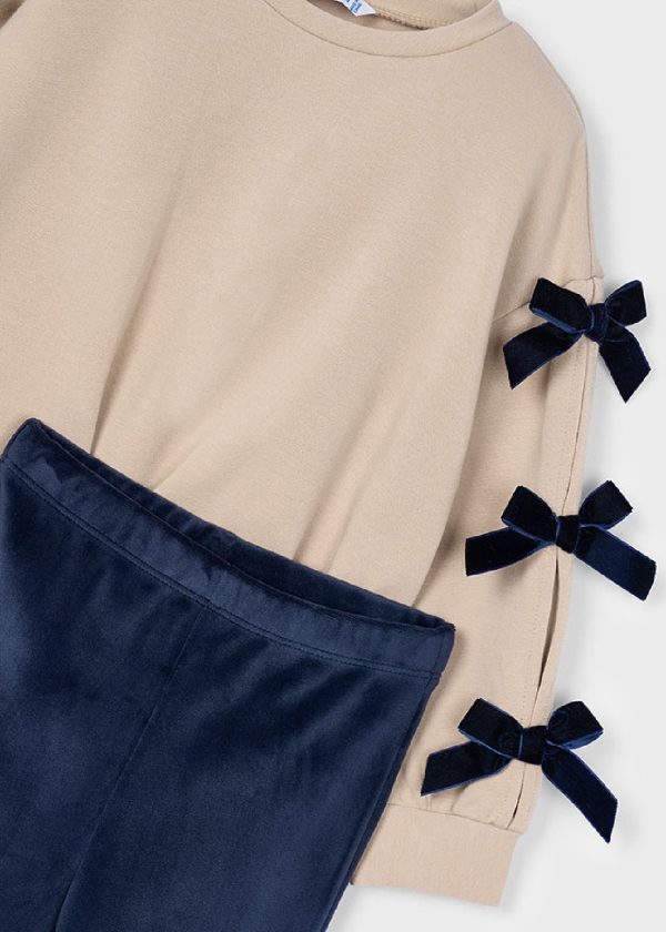MAYORAL Completo leggings e felpa fiocco bambina MARINO - immagine 2