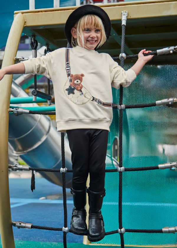 MAYORAL Completo leggings e felpa orso bambina NERO - immagine 2