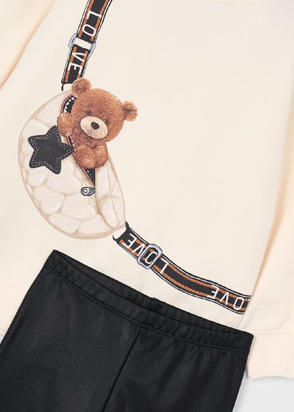 MAYORAL Completo leggings e felpa orso bambina NERO - immagine 5