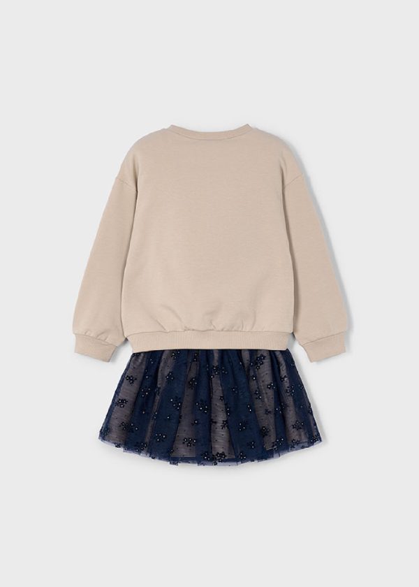 MAYORAL Completo gonna tulle e felpa bambina MARINO - immagine 2