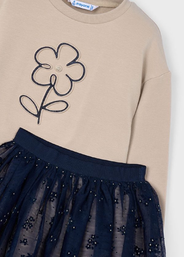 MAYORAL Completo gonna tulle e felpa bambina MARINO - immagine 3