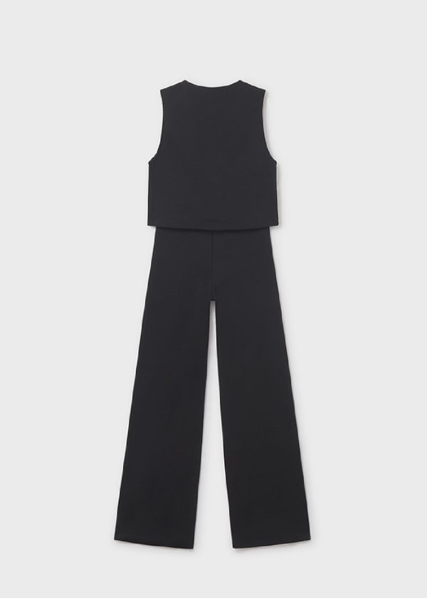 MAYORAL Completo pantalone e gilet ragazza nero - immagine 3