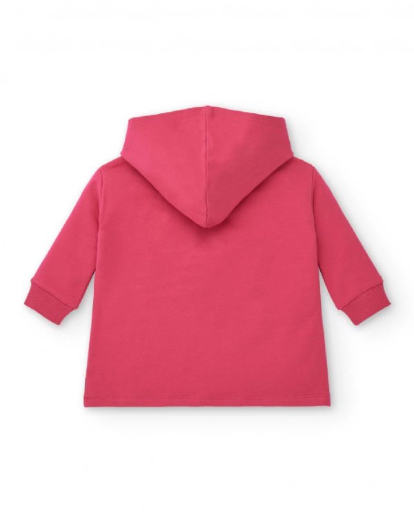 Tuc Tuc Felpa con cappuccio fucsia per bambine con motivo a stelle e luna Collezione Cosmic girl FUCHSIA - immagine 4