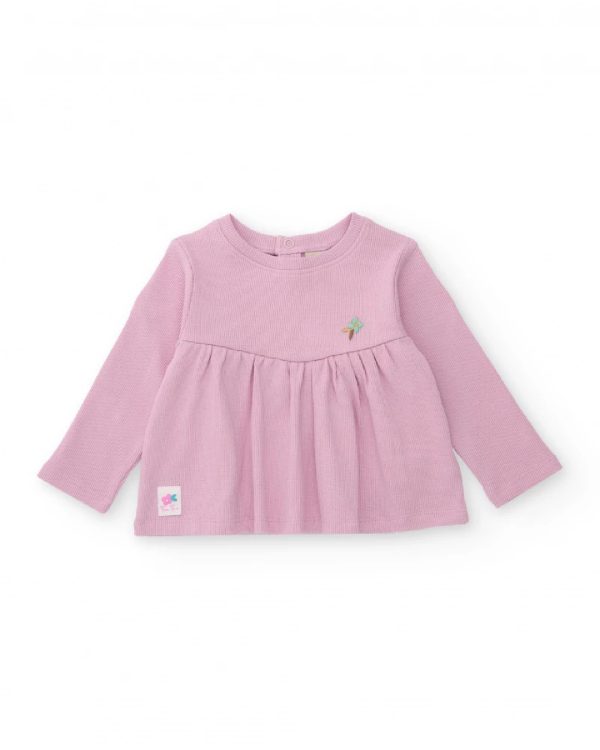 Tuc Tuc Completo tre pezzi per bambina con stampa floreale in tonalità pastello 11398694 BEIGE - immagine 4