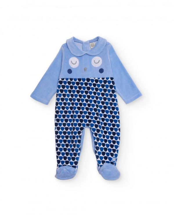 Tuc Tuc Tutina per neonato maschietto in azzurro con gufo e stampa geometrica 11398744 BLUE