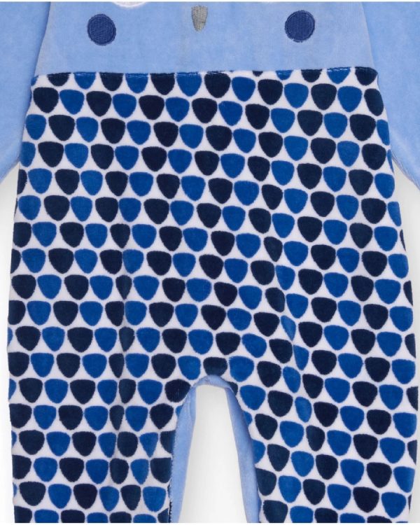 Tuc Tuc Tutina per neonato maschietto in azzurro con gufo e stampa geometrica 11398744 BLUE - immagine 2