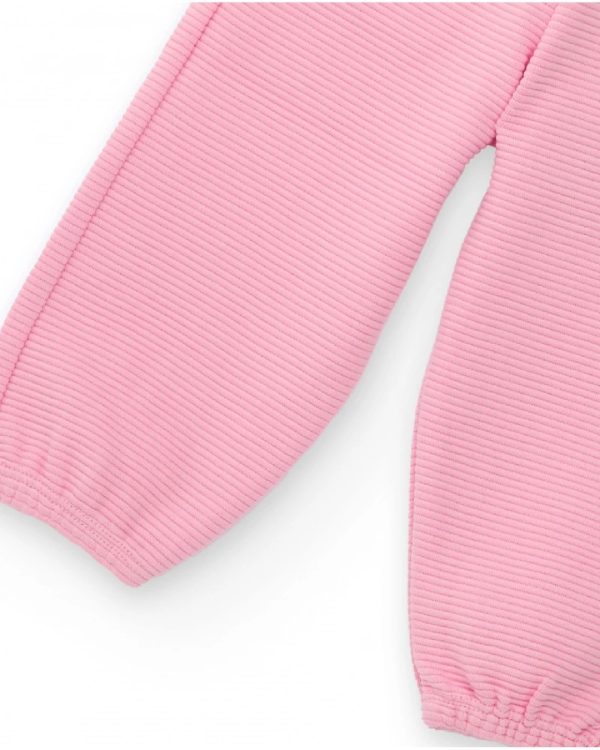Tuc Tuc Completo tre pezzi per bambina in tonalità rosa con dettagli di uccellini MAUVE - immagine 8