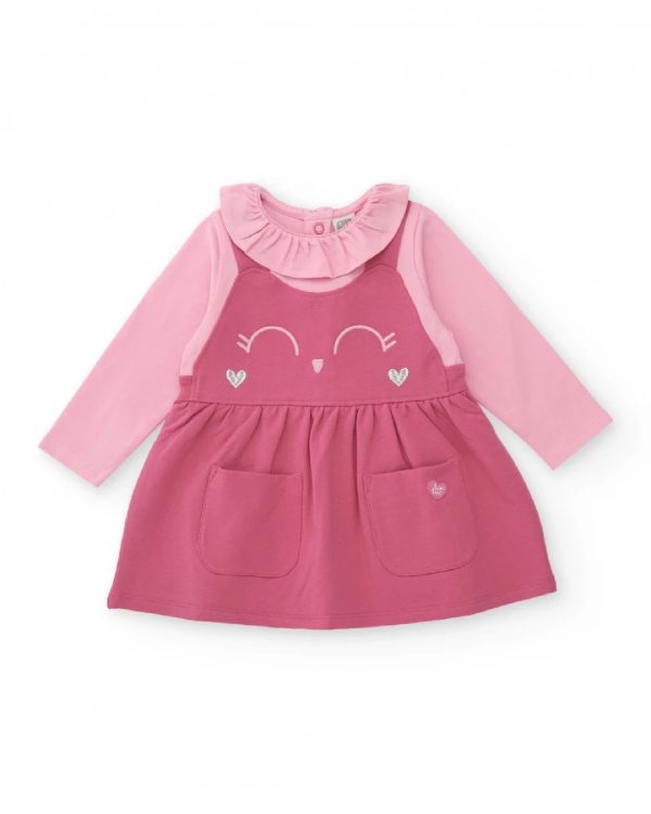 Tuc Tuc Vestito per bambina rosa con stampa faccina 11398798 PINK