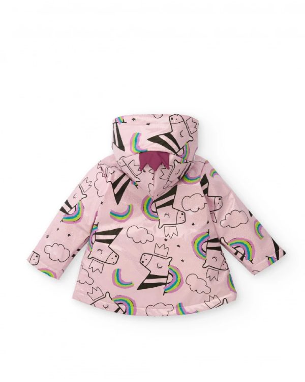 Tuc Tuc Giacca impermeabile con cappuccio per bambina rosa con stampa unicorni 11399377 PINK - immagine 4