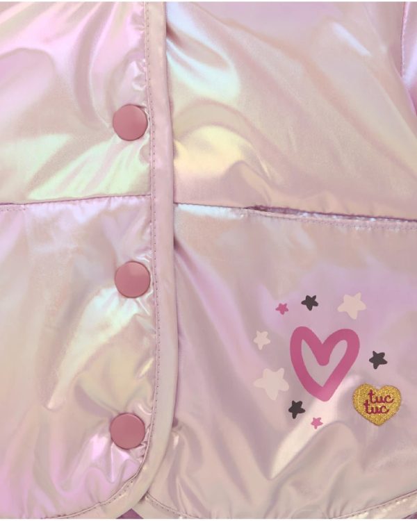 Tuc Tuc Parka rosa lucida con cappuccio per bambina LILAC - immagine 3